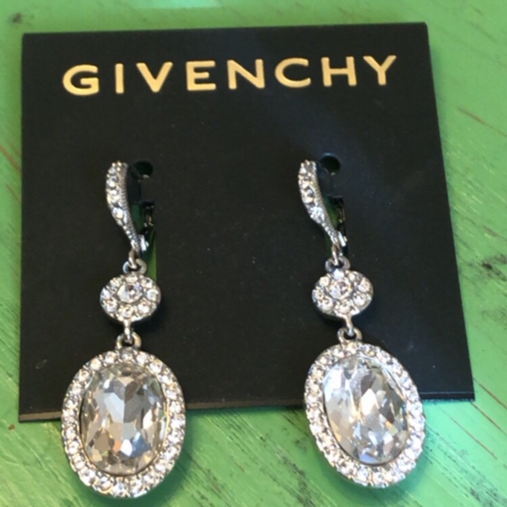 Givenchy dangle faux diamond earrings
